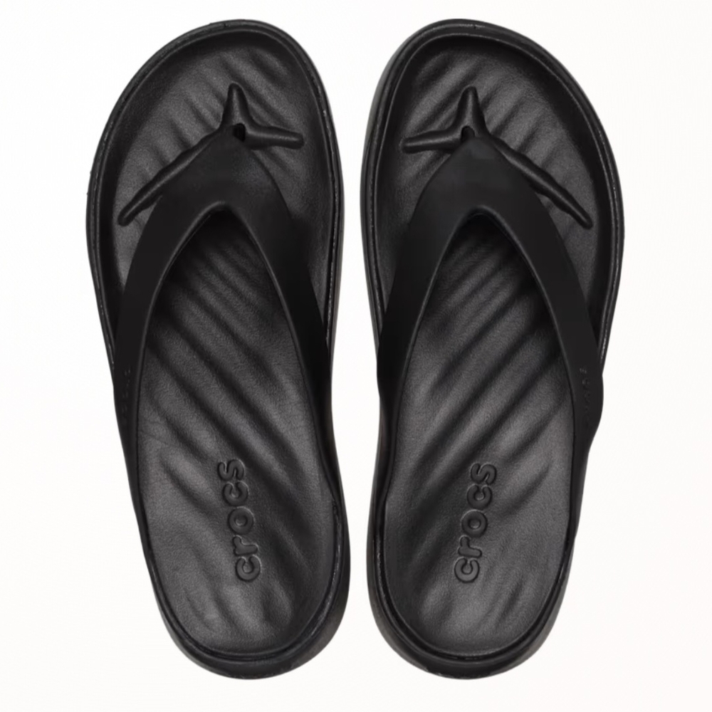 Crocs Kids' Classic Black Flip Flops – Lightweight & Comfy Size 6W